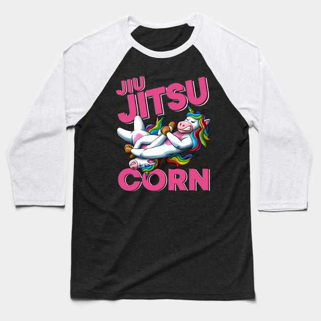 Jiu Jitsu Unicorn Cute Jitsucorn Unicorn Karate Gift Baseball T-Shirt by Blink_Imprints10